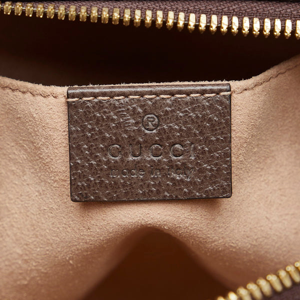 グッチ オフィディア GGスプリーム シェリーライン チェーンショルダーバッグ  602576 ベージュ ブラウン PVC レザー レディース GUCCI 【中古】