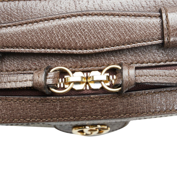 グッチ オフィディア GGスプリーム シェリーライン チェーンショルダーバッグ  602576 ベージュ ブラウン PVC レザー レディース GUCCI 【中古】