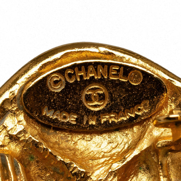 シャネル シャネル ロゴ プレート イヤリング ゴールド メッキ レディース CHANEL 【中古】