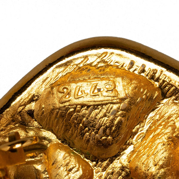 シャネル シャネル ロゴ プレート イヤリング ゴールド メッキ レディース CHANEL 【中古】