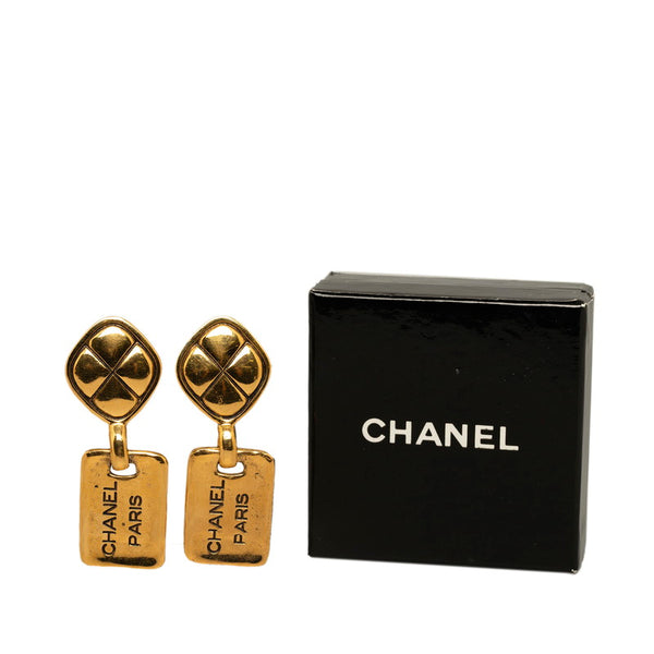 シャネル シャネル ロゴ プレート イヤリング ゴールド メッキ レディース CHANEL 【中古】