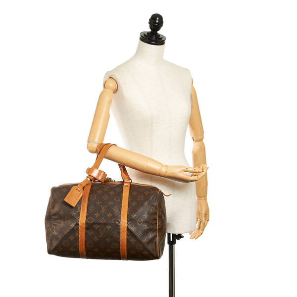 ルイ ヴィトン モノグラム サック スープル 35 ハンドバッグ ミニボストン M41626 ブラウン PVC レザー レディース LOUIS VUITTON 【中古】