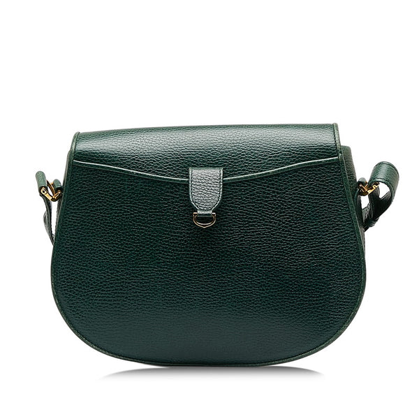 カルティエ 斜め掛け ショルダーバッグ グリーン レザー レディース CARTIER 【中古】