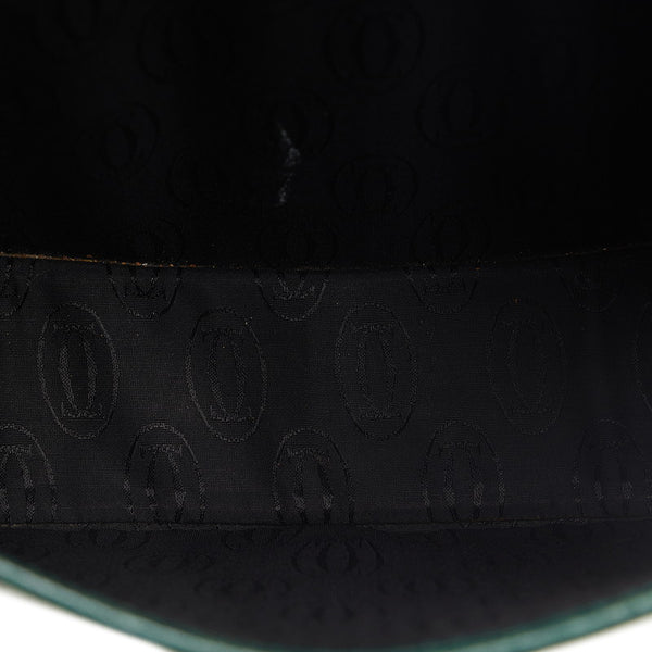 カルティエ 斜め掛け ショルダーバッグ グリーン レザー レディース CARTIER 【中古】