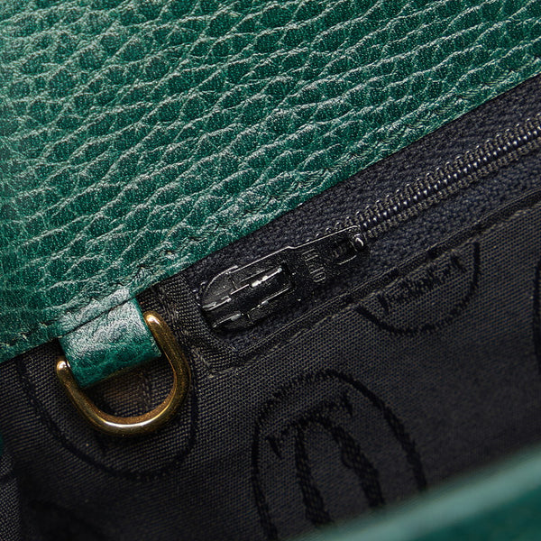 カルティエ 斜め掛け ショルダーバッグ グリーン レザー レディース CARTIER 【中古】