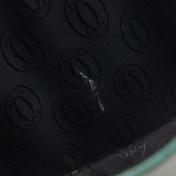 カルティエ 斜め掛け ショルダーバッグ グリーン レザー レディース CARTIER 【中古】