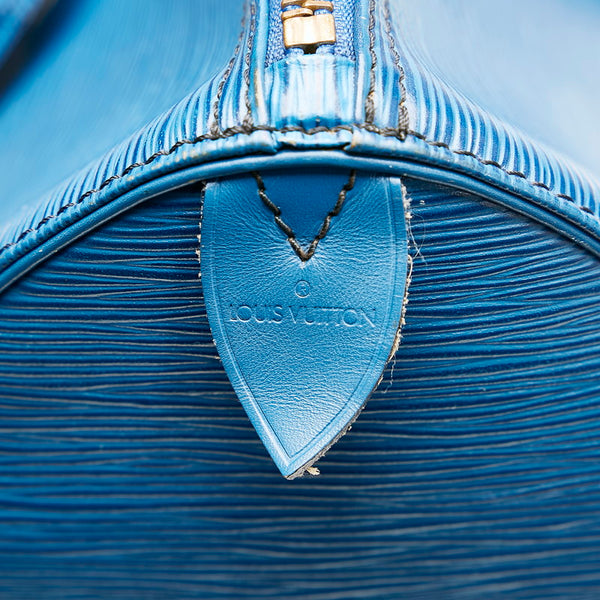 ルイ ヴィトン エピ キーポル45 M42975 トレドブルー レザー ボストンバッグ レディース LOUIS VUITTON 【中古】