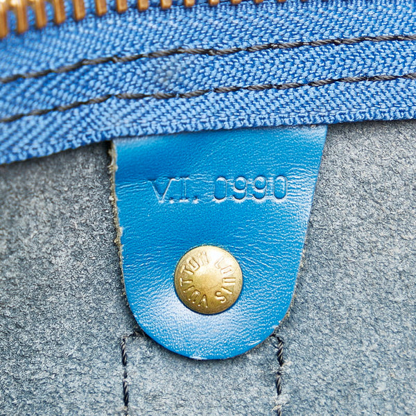 ルイ ヴィトン エピ キーポル45 M42975 トレドブルー レザー ボストンバッグ レディース LOUIS VUITTON 【中古】