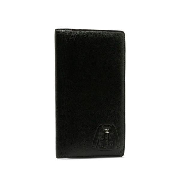 シャネル ココジャケット モチーフ 長財布 ブラック レザー レディース CHANEL 【中古】
