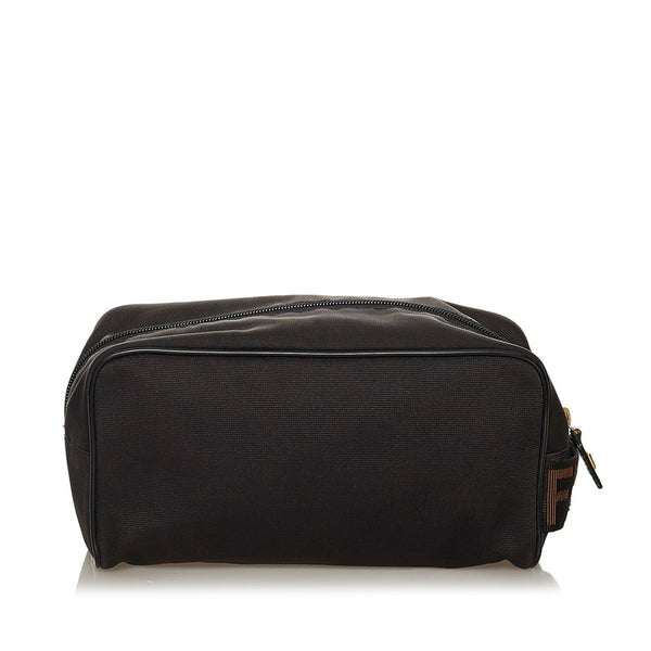 フェンディ ブラック ナイロン セカンドバッグ メンズ FENDI 【中古】