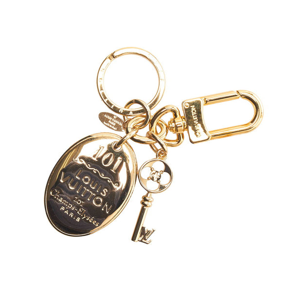 ルイ ヴィトン ポルトクレメゾン キーホルダー キーリング M65086 ゴールド メッキ レディース LOUIS VUITTON 【中古】
