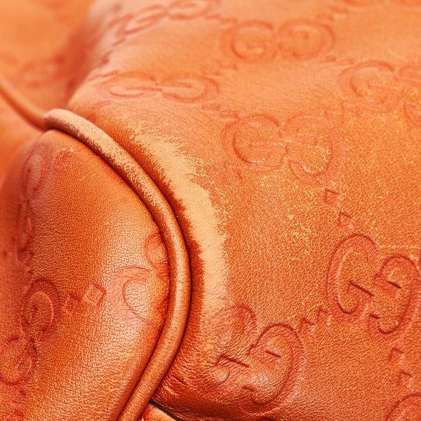 グッチ グッチシマ スーキー ハンドバッグ 211944 オレンジ レザー レディース GUCCI 【中古】