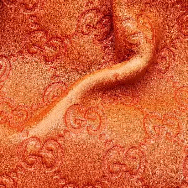 グッチ グッチシマ スーキー ハンドバッグ 211944 オレンジ レザー レディース GUCCI 【中古】