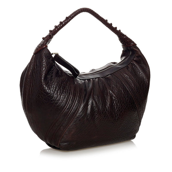 フェンディ ワンショルダー 8BR585 ブラウン レザー レディース FENDI 【中古】