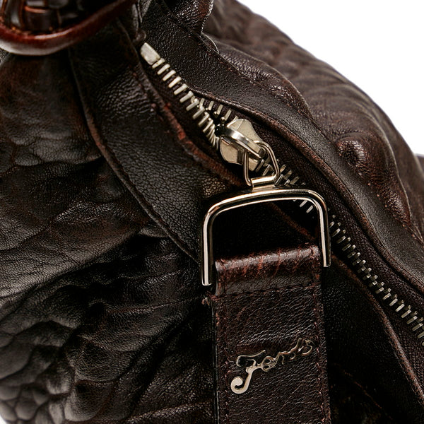 フェンディ ワンショルダー 8BR585 ブラウン レザー レディース FENDI 【中古】