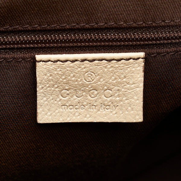 グッチ GGキャンバス ハンドバッグ 153026 ブラウン ベージュ キャンバス レザー レディース GUCCI 【中古】