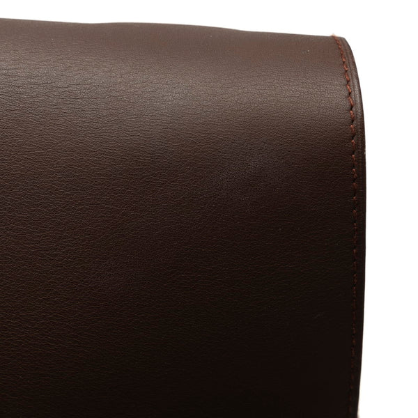 エルメス ヴァルパライソMM ハンドバッグ ブラウン トワルシェブロン キャンバス レディース HERMES 【中古】