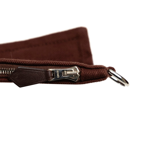 エルメス ヴァルパライソMM ハンドバッグ ブラウン トワルシェブロン キャンバス レディース HERMES 【中古】