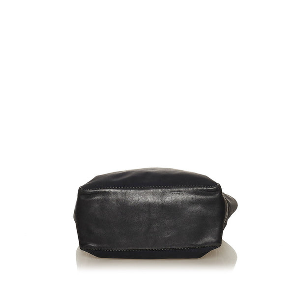 ボッテガヴェネタ イントレチャート ハンドバッグ ブラック ナイロン レザー レディース BOTTEGAVENETA 【中古】