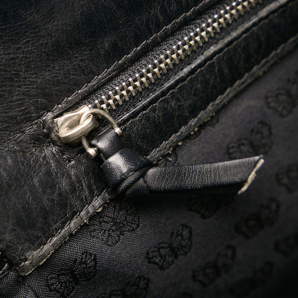 ボッテガヴェネタ イントレチャート ハンドバッグ ブラック ナイロン レザー レディース BOTTEGAVENETA 【中古】