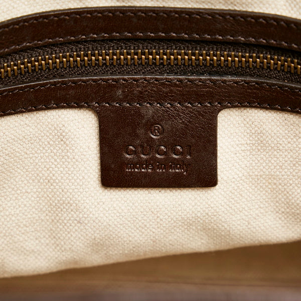 グッチ GGキャンバス ハンドバッグ 247183 ベージュ ブラウン キャンバス レザー レディース GUCCI 【中古】