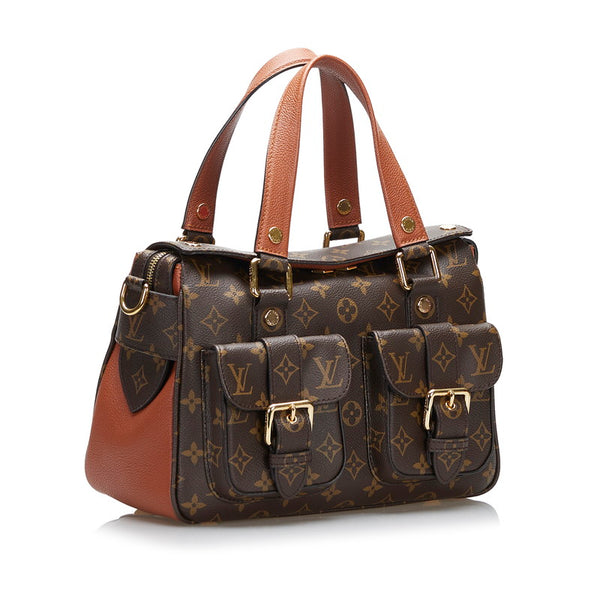 ルイ ヴィトン モノグラム マンハッタン ハンドバッグ ショルダーバッグ 2WAY M43481 ブラウン PVC レザー レディース LOUIS VUITTON 【中古】