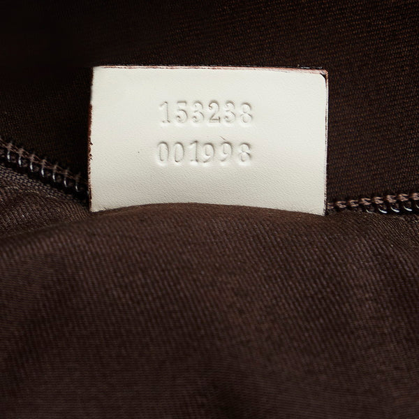 グッチ GGキャンバス トートバッグ ショルダーバッグ 153233 ベージュ ホワイト キャンバス レザー レディース GUCCI 【中古】