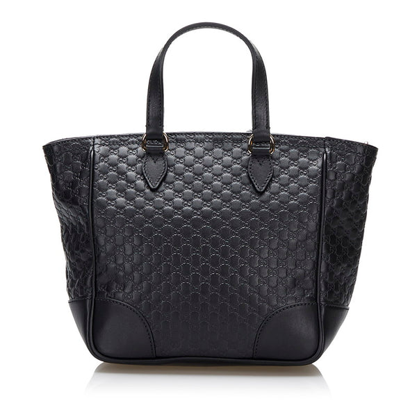 グッチ マイクロシマ ハンドバッグ ショルダーバッグ 2WAY 449241 ブラック レザー レディース GUCCI 【中古】