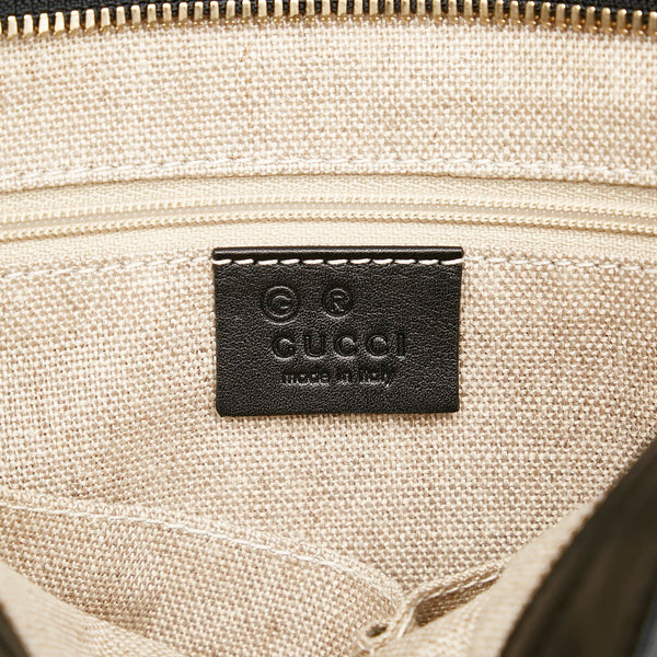 グッチ マイクロシマ ハンドバッグ ショルダーバッグ 2WAY 449241 ブラック レザー レディース GUCCI 【中古】