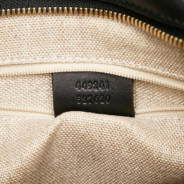 グッチ マイクロシマ ハンドバッグ ショルダーバッグ 2WAY 449241 ブラック レザー レディース GUCCI 【中古】