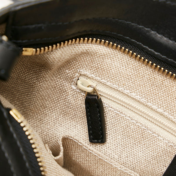 グッチ マイクロシマ ハンドバッグ ショルダーバッグ 2WAY 449241 ブラック レザー レディース GUCCI 【中古】