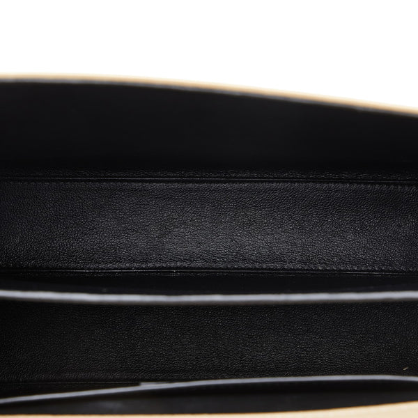 サンローラン カサンドラ トップハンドルバッグ YSLロゴ金具 ハンドバッグ ショルダーバッグ 2WAY 623937 ベージュ カーフスキン レディース SAINT LAURENT 【中古】