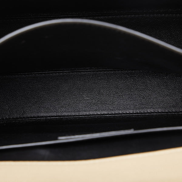 サンローラン カサンドラ トップハンドルバッグ YSLロゴ金具 ハンドバッグ ショルダーバッグ 2WAY 623937 ベージュ カーフスキン レディース SAINT LAURENT 【中古】