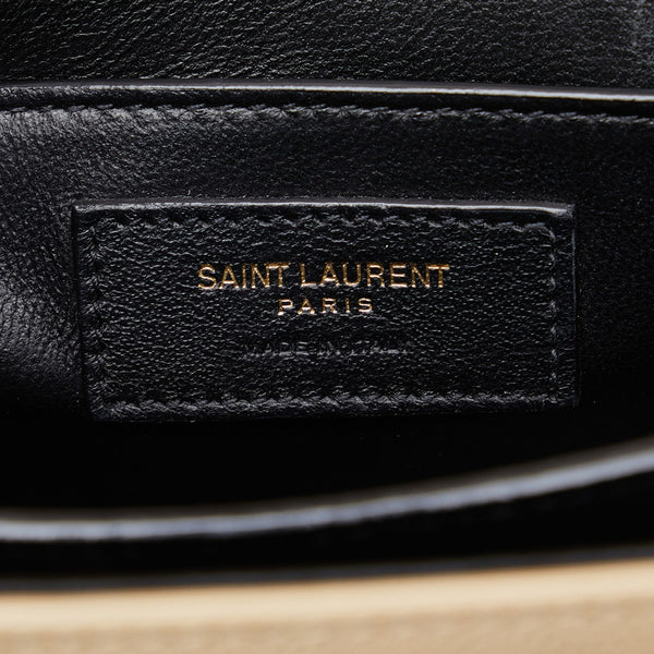 サンローラン カサンドラ トップハンドルバッグ YSLロゴ金具 ハンドバッグ ショルダーバッグ 2WAY 623937 ベージュ カーフスキン レディース SAINT LAURENT 【中古】