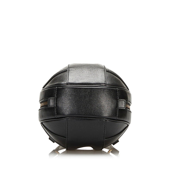 グッチ バスケットボールシェイプ ショルダーバッグ ハンドバッグ 2WAY 547855 ブラック レザー レディース GUCCI 【中古】