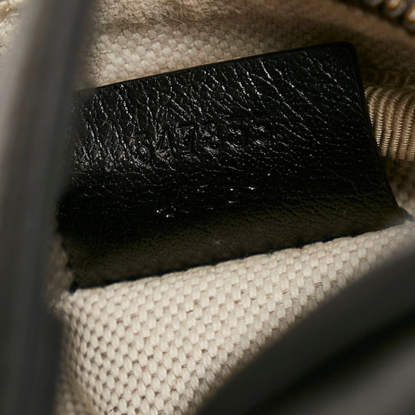 グッチ バスケットボールシェイプ ショルダーバッグ ハンドバッグ 2WAY 547855 ブラック レザー レディース GUCCI 【中古】