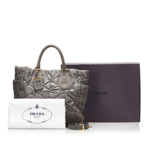 プラダ ハンドバッグ ショルダーバッグ 2WAY グレー ナイロン レディース PRADA 【中古】