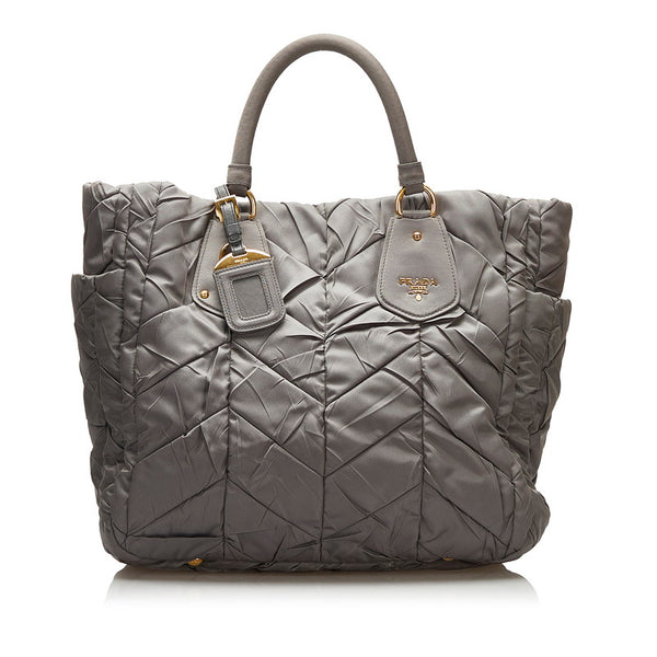 プラダ ハンドバッグ ショルダーバッグ 2WAY グレー ナイロン レディース PRADA 【中古】