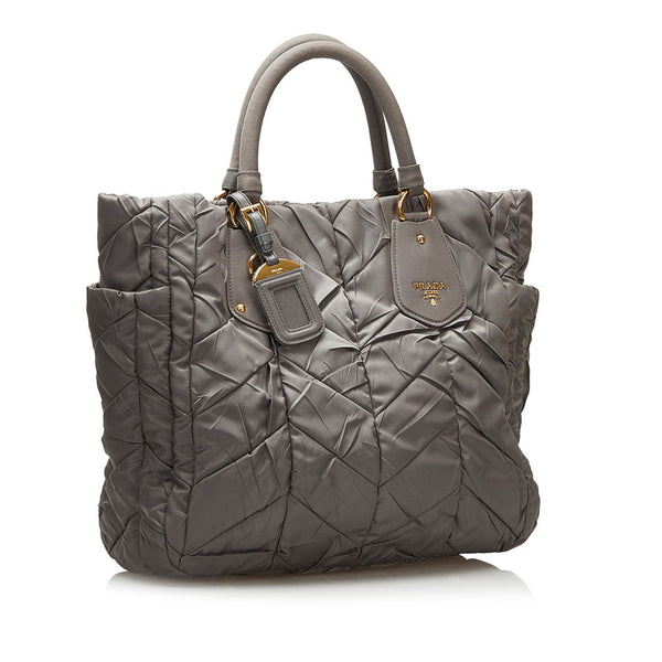プラダ ハンドバッグ ショルダーバッグ 2WAY グレー ナイロン レディース PRADA 【中古】
