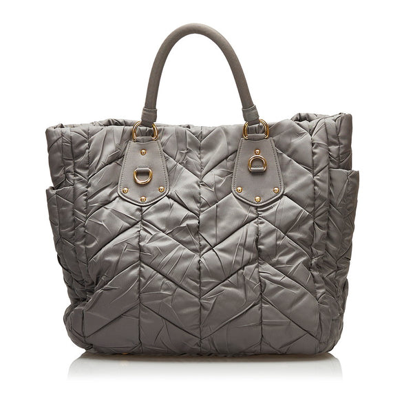 プラダ ハンドバッグ ショルダーバッグ 2WAY グレー ナイロン レディース PRADA 【中古】