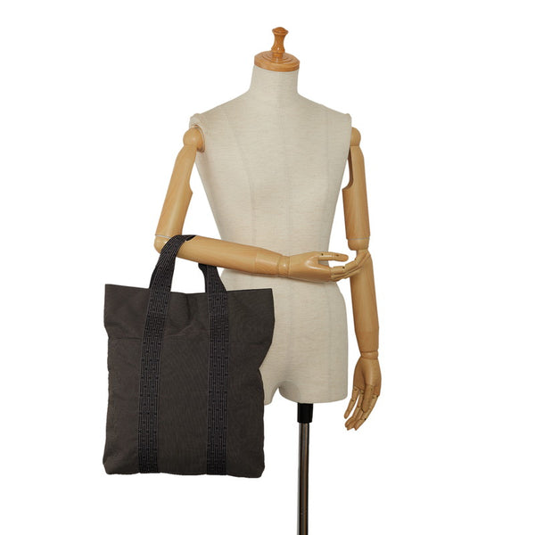 エルメス エールライン カバス トートバッグ グレー キャンバス レディース HERMES 【中古】