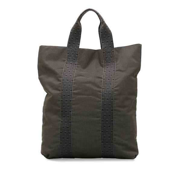 エルメス エールライン カバス トートバッグ グレー キャンバス レディース HERMES 【中古】