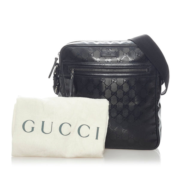 グッチ GGインプリメ ショルダーバッグ 201448 ブラック PVC レザー レディース GUCCI 【中古】