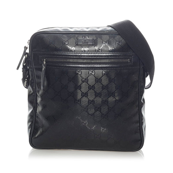 グッチ GGインプリメ ショルダーバッグ 201448 ブラック PVC レザー レディース GUCCI 【中古】