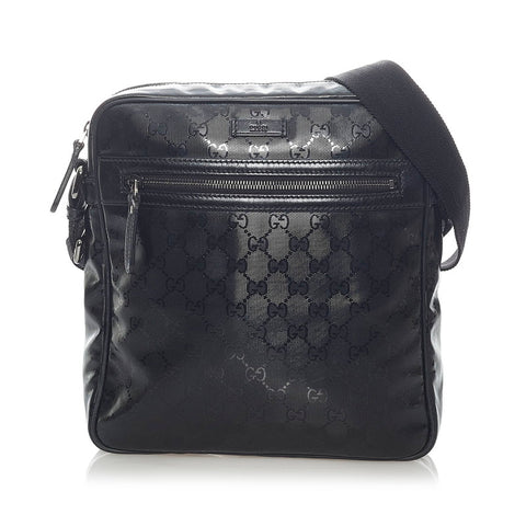 グッチ GGインプリメ ショルダーバッグ 201448 ブラック PVC レザー レディース GUCCI 【中古】