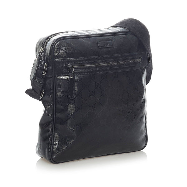 グッチ GGインプリメ ショルダーバッグ 201448 ブラック PVC レザー レディース GUCCI 【中古】