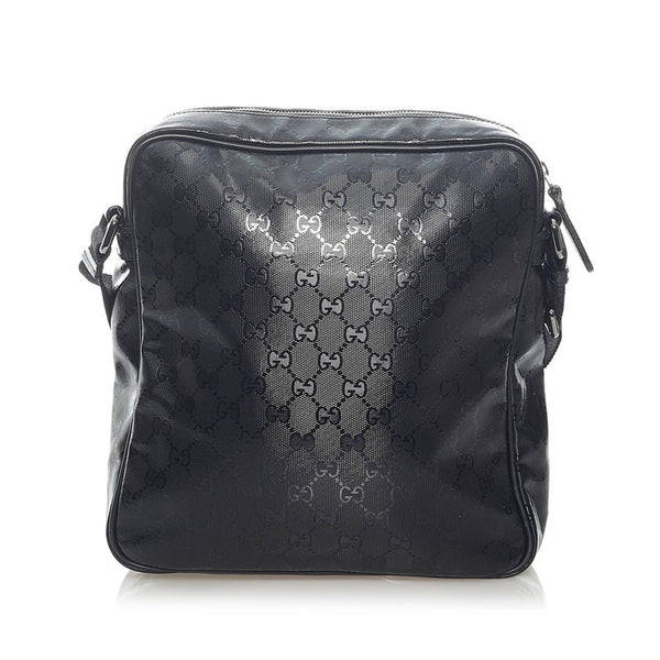 グッチ GGインプリメ ショルダーバッグ 201448 ブラック PVC レザー レディース GUCCI 【中古】