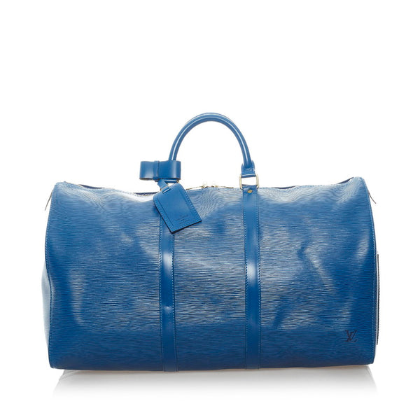 ルイ ヴィトン エピ キーポル 50 ボストンバッグ M42965 トレドブルー レザー レディース LOUIS VUITTON 【中古】