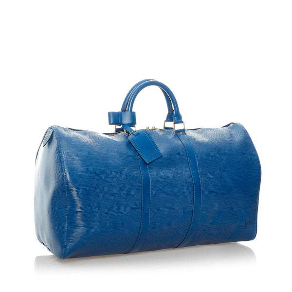 ルイ ヴィトン エピ キーポル 50 ボストンバッグ M42965 トレドブルー レザー レディース LOUIS VUITTON 【中古】