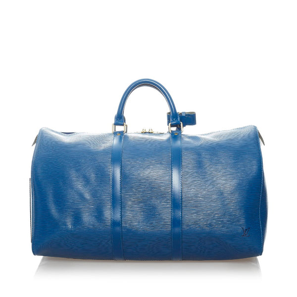 ルイ ヴィトン エピ キーポル 50 ボストンバッグ M42965 トレドブルー レザー レディース LOUIS VUITTON 【中古】